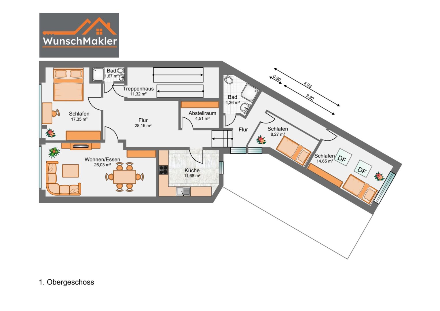 Grundriss 1. Obergeschoss
