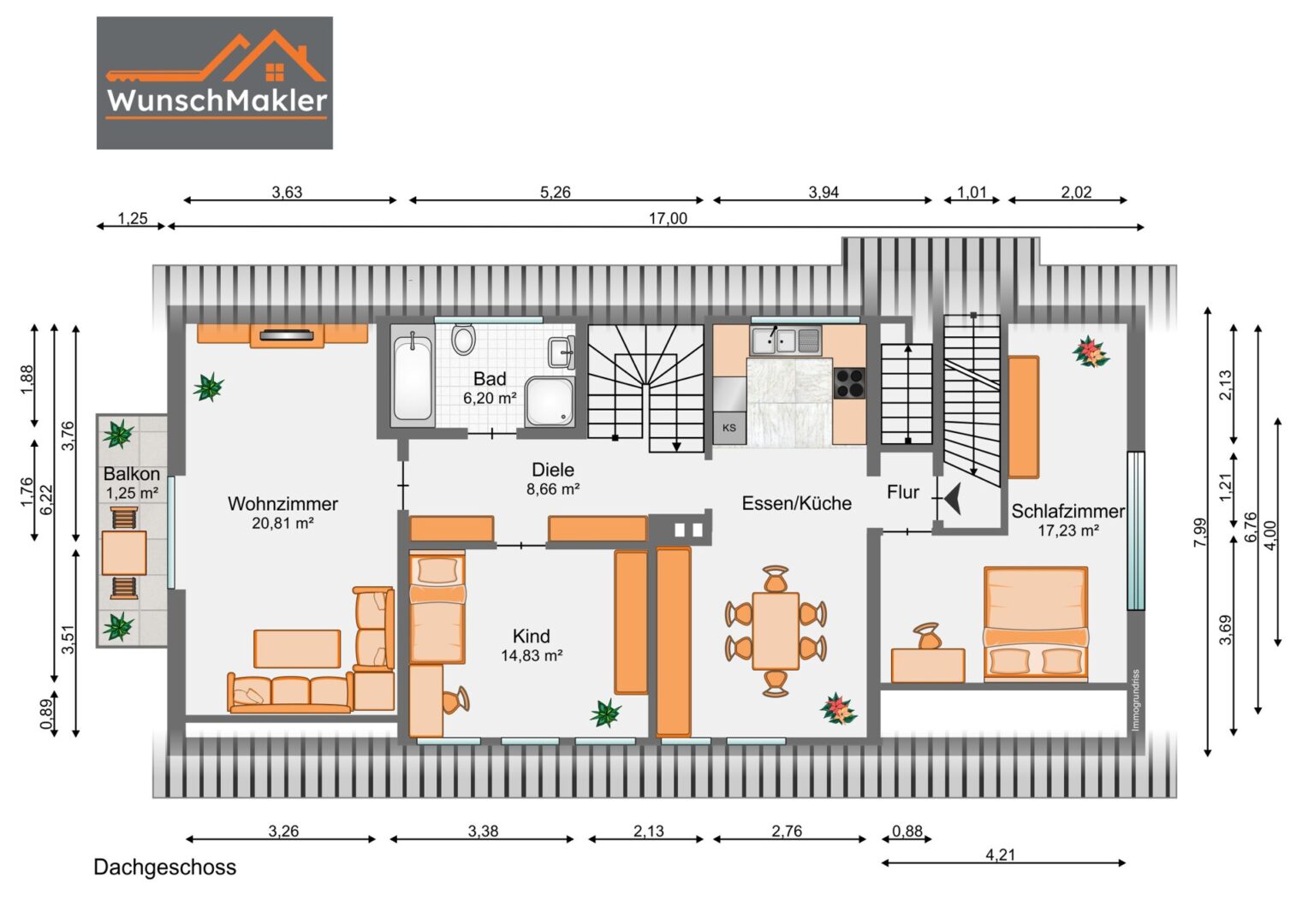 Grundriss Dachgeschoss