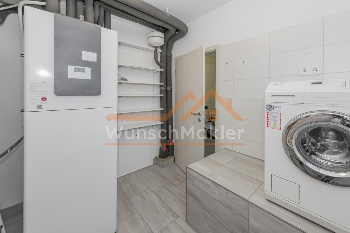 Waschraum und Heizung