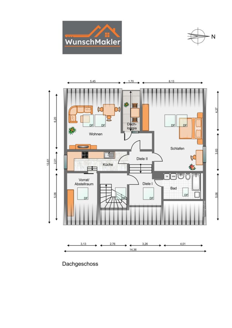 Grundriss Wohnung Dachgeschoss
